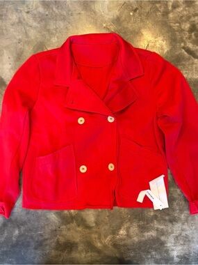 Women’s, Fisoew, red cardigan button up, small, T78